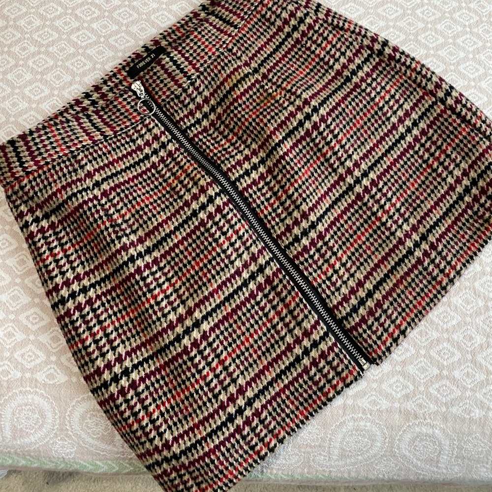 Trendy Plaid Mini Skirt